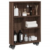 vidaXL Uska kolica za pohranu boja hrasta 48x13x68cm konstruirano drvo Cijene