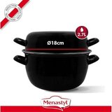 Lonac s Poklopcem Menastyl Crna Glazirani emajlirani čelik 2 Dijelovi | shoptok.hr