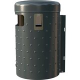  Zbiralnik odpadkov za uporabo na prostem, prostornina 50 l, VxØ 555 x 330 mm, antracitne barve | Shoptok.si