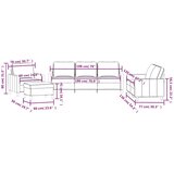  4-dijelni set sofa s jastucima žuti bar&amp;scaron;unasti Slike
