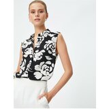 Koton Floral Shirt Sleeveless with Buttons Viscose Cene