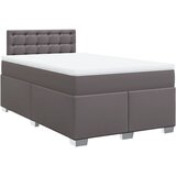 vidaXL Krevet s oprugama i madracem sivi 120x190 cm od umjetne kože | shoptok.hr