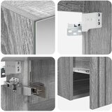  Set ormarića za kupaonicu 5 kom. Siva Sonoma Konstruirano drvo | shoptok.hr