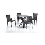 Hanah home Crni vrtni blagovaonski set aluminijski za 4 osobe Samara – | shoptok.hr