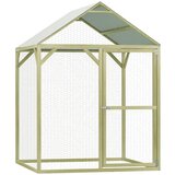 vidaXL Kokošnjak 1,5x1,5x2 m impregnirana borovina in jeklo | Shoptok.si