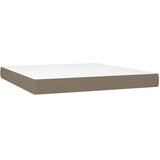  box spring s madracem LED smeđesivi 180x200 cm tkanina | shoptok.hr