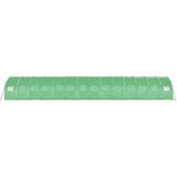 vidaXL Rastlinjak z jeklenim ogrodjem zelen 42 m² 14x3x2 m | Shoptok.si