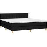  Krevet s oprugama i madracem crni 160x200 cm od tkanine | shoptok.hr