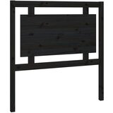  Posteljno vzglavje črno 95,5x4x100 cm trdna borovina, (20645630) | Shoptok.si