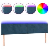  Posteljno vzglavje temno modro 180x5x78/88 cm žamet | Shoptok.si