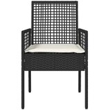 Vrtna stolica s jastukom 2 pcs Crna 55 x 53 x 85 cm poliratan | Eponuda.com