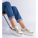 Gemre Golden sneakers with silver inserts Kimberly | Shoptok.si