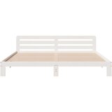 vidaXL Posteljni okvir brez vzmetnice bel 200x200 cm trdna borovina | Shoptok.si