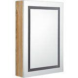  LED kupaonski ormarić s ogledalom bijeli i hrast 50x13x70 cm | Eponuda.ba