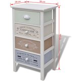 vidaXL Ormarić za pohranu u francuskom stilu drveni s 4 ladice | shoptok.hr