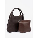 Shelvt Elegant brown handbag with a toiletry bag inside | shoptok.hr