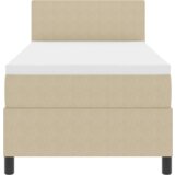 Box Spring Bed z vzmetnico & LED lučko Bež 100x200 cm Žametna tkanina, (22081020) | Shoptok.si