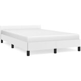 vidaXL Posteljni okvir z vzglavjem bel 120x190 cm umetno usnje | Shoptok.si