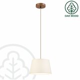 Luster na sajli AIDA 1xE27/15W/230V, prečnik 25 cm, hrast/krem | Eponuda.com