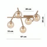  Stropno svetlo SMART 5xE14/10W/230V bež/zadimljeno bež | Eponuda.com