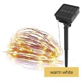  LED nano veriga s sončnim kolektorjem, bakrena, 12 m, zunanja in notr., topla bela, časov. Cene
