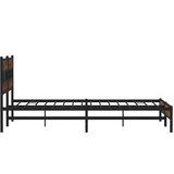  Metalni okvir kreveta bez madraca smeđa boja hrasta 180x200 cm | shoptok.hr