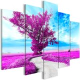  Slika - Tree near the Road (5 Parts) Violet 100x50 Cijene