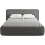 Makamii Tamno sivi tapecirani bračni krevet s prostorom za odlaganje s podnicom 140x200 cm Kiana – | shoptok.hr