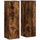 Furnova Stojalo za rastline 2 kosa dimljeni hrast 25x25x80 cm inž. les, (22014372) | Shoptok.si