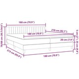  Box spring postelja z vzmetnico roza 180x210 cm žamet, (21792378) | Shoptok.si
