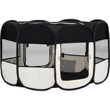  Sklopiva ogradica za pse s torbom za nošenje crna 145x145x61 cm | Eponuda.com