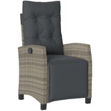 vidaXL 5-delni set za obedovanje na vrtu Siva Poli ratan | Shoptok.si