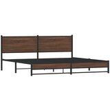 vidaXL Metalni okvir kreveta bez madraca smeđa boja hrasta 193x203 cm Cijene