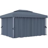  Sjenica sa zastorom 4 x 3 m antracit aluminijska | shoptok.hr