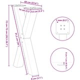  Noge za blagovaonski stol u obliku slova X, 2 kom, prirodni čelik, 60 x (72-73) cm, čelik | shoptok.hr