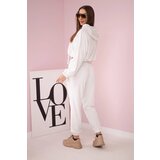 Kesi Velour set with hood ecru | Shoptok.si