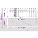 Ograda u obliku prstena Crna 200 x 130 cm | shoptok.hr