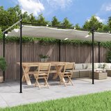 vidaXL Pergola s pomičnim krovom krem 589x292x230 cm Cijene