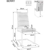  Stolica BERRY - Tkanina - tamno siva | shoptok.hr