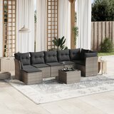 vidaXL 8-dijelni set vrtnih sofa od poliratana s jastucima svjetlosivi | shoptok.hr