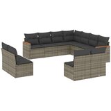  11-dijelni set vrtnih sofa od poliratana s jastucima sivi | shoptok.hr
