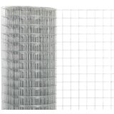 Mrežna ograda od pocinčanog čelika za kokoši 25 x 0,5 m srebrna | shoptok.hr
