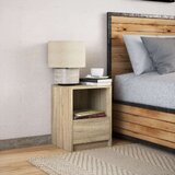 vidaXL Nočna omarica z LED lučkami sonoma hrast inženirski les | Shoptok.si
