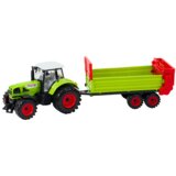 Traktor s prikolicom na frikcijski pogon i vratima koja se otvaraju - zeleni | shoptok.hr