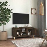 TV ormarić s drvenim nogama dimljeni hrast 103,5 x 35 x 50 cm | shoptok.hr