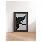 Wallxpert uramljena slika 115208, The Black Swan Hilme af Klint, crni labud u letu, 50 x 70 cm, ram u boji prirodnog drveta Cene
