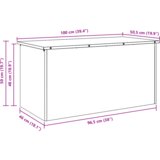  Zunanja shranjevalna škatla Bela 100 x 50,5 x 50 cm Jeklo, (5000272986) | Shoptok.si