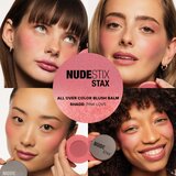 Nudestix Stax All Over Color Blush Balm večnamensko ličilo za oči, ustnice in obraz odtenek Pink Love 2,5 g | Shoptok.si