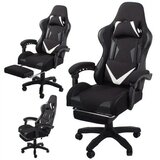 Verk Gaming Stol črna s izvlečnim nasloncem za noge – ergonomska, nosilnost 150 kg Cene