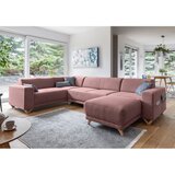 Miuform Ružičasta sklopiva/s prostorom za odlaganje kutna garnitura (s lijevim kutom/u obliku slova "U") Classy Sophie – | shoptok.hr